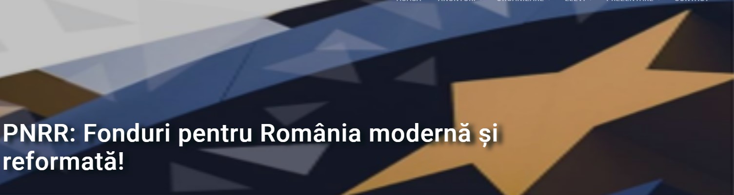 COMUNICAT DE PRESĂ    -   PNRR: Fonduri pentru România modernă și reformată!